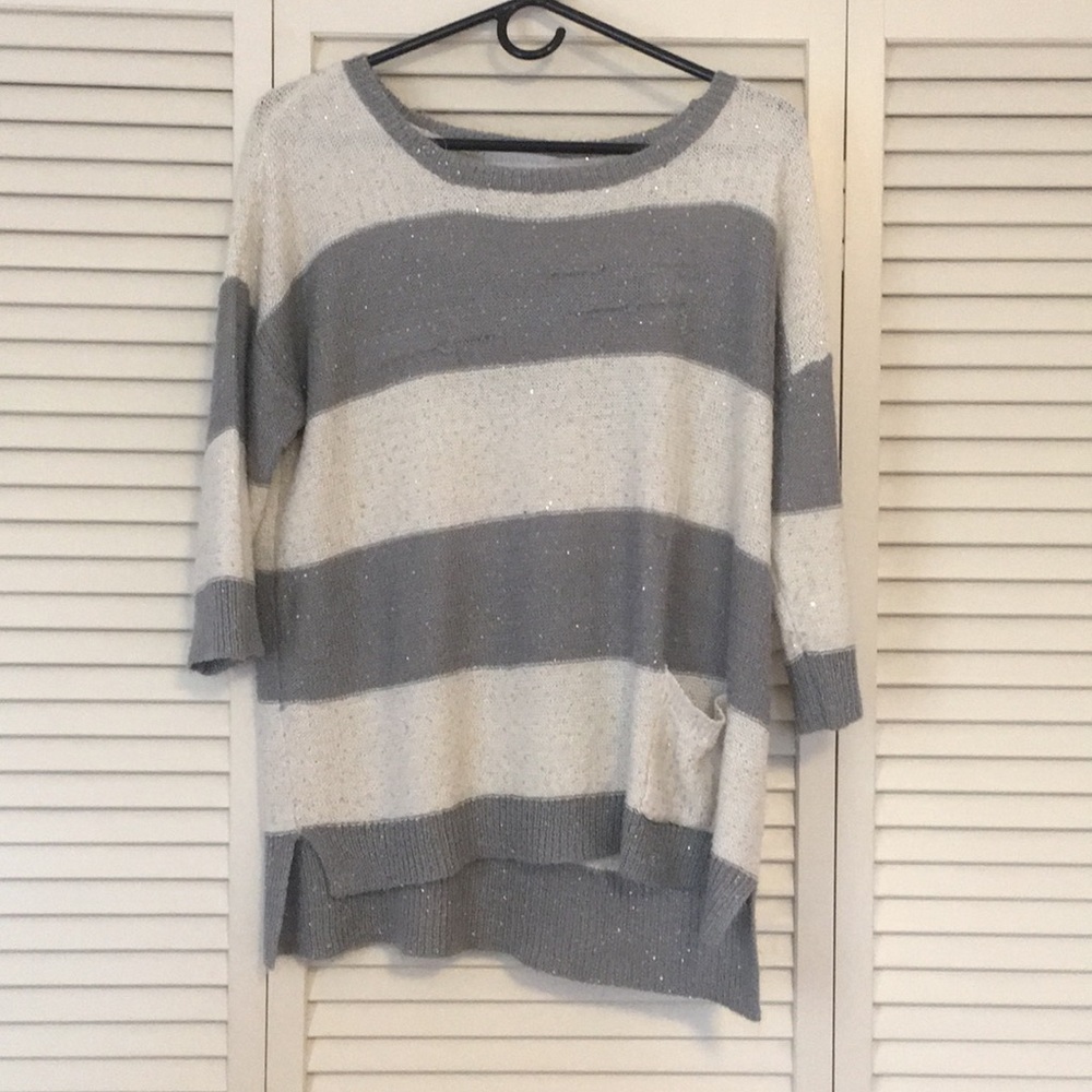 Striped sparkly sweater